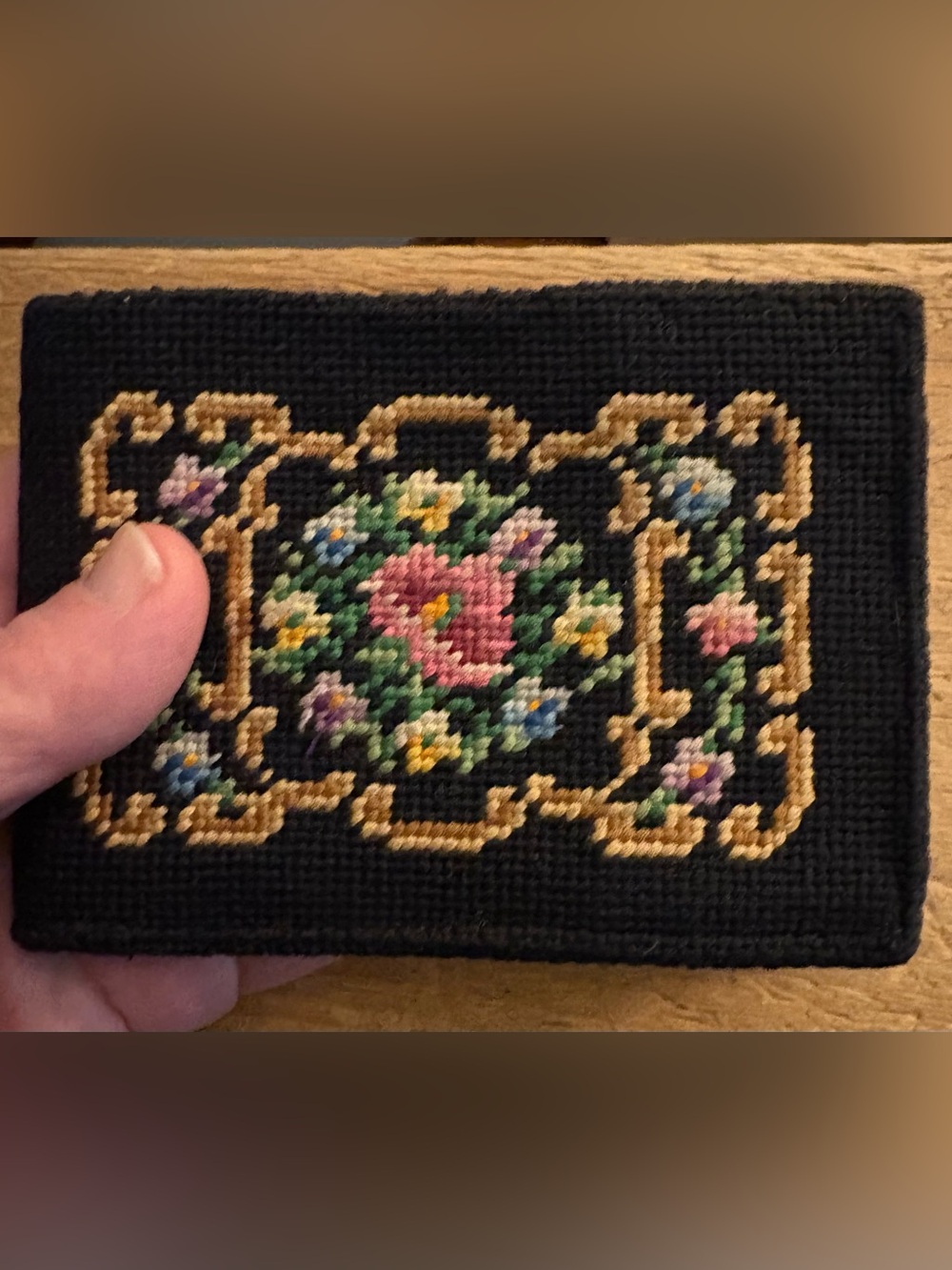 Vintage Needlepoint Tapestry Wallet